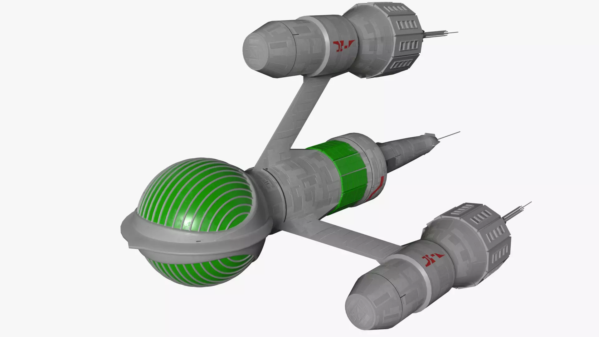 Liberator spaceship 3D model_0