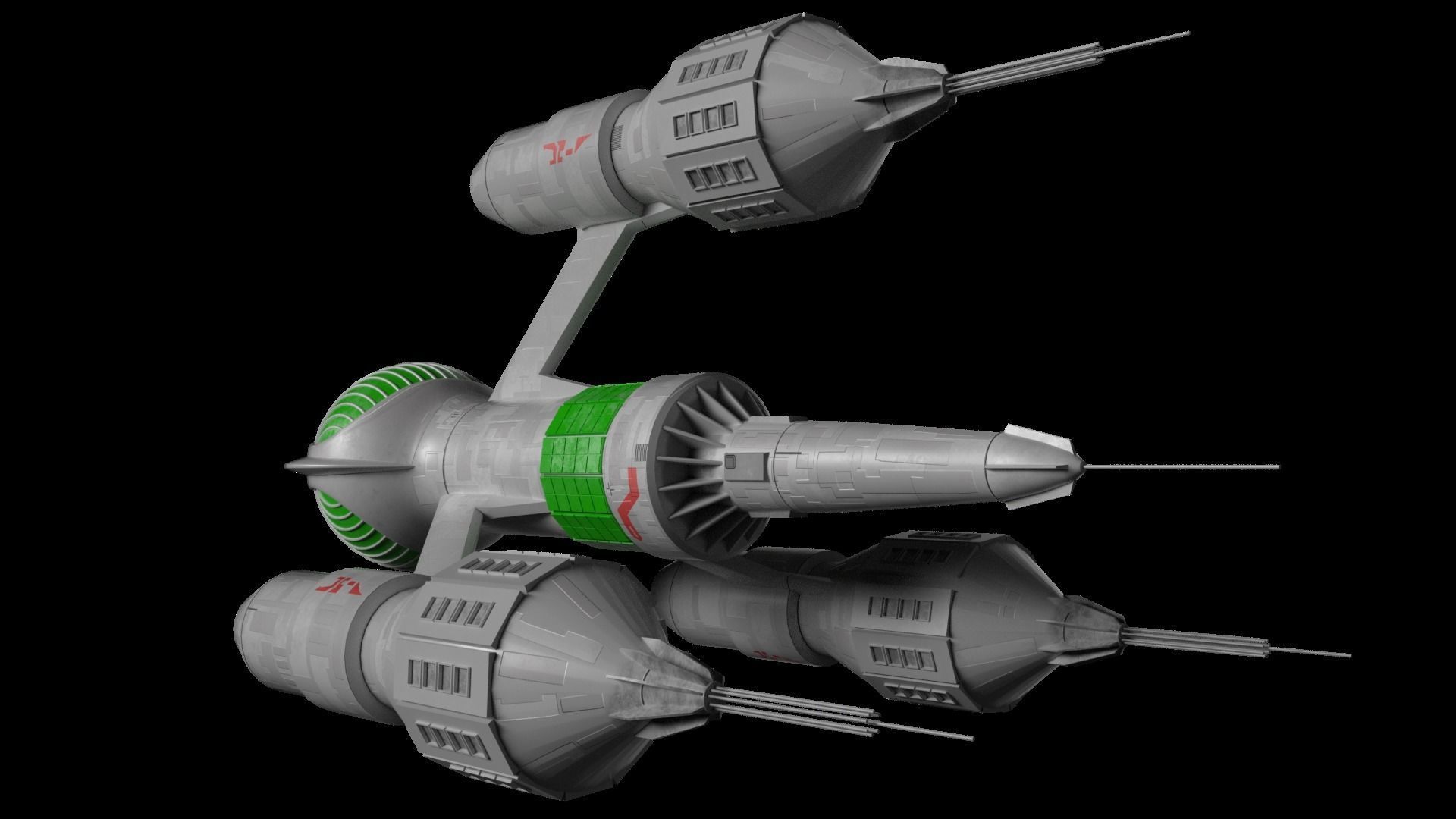 Liberator spaceship 3D model_4