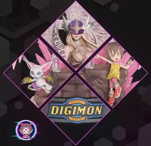 Angewomon digimon figurines 3D print model