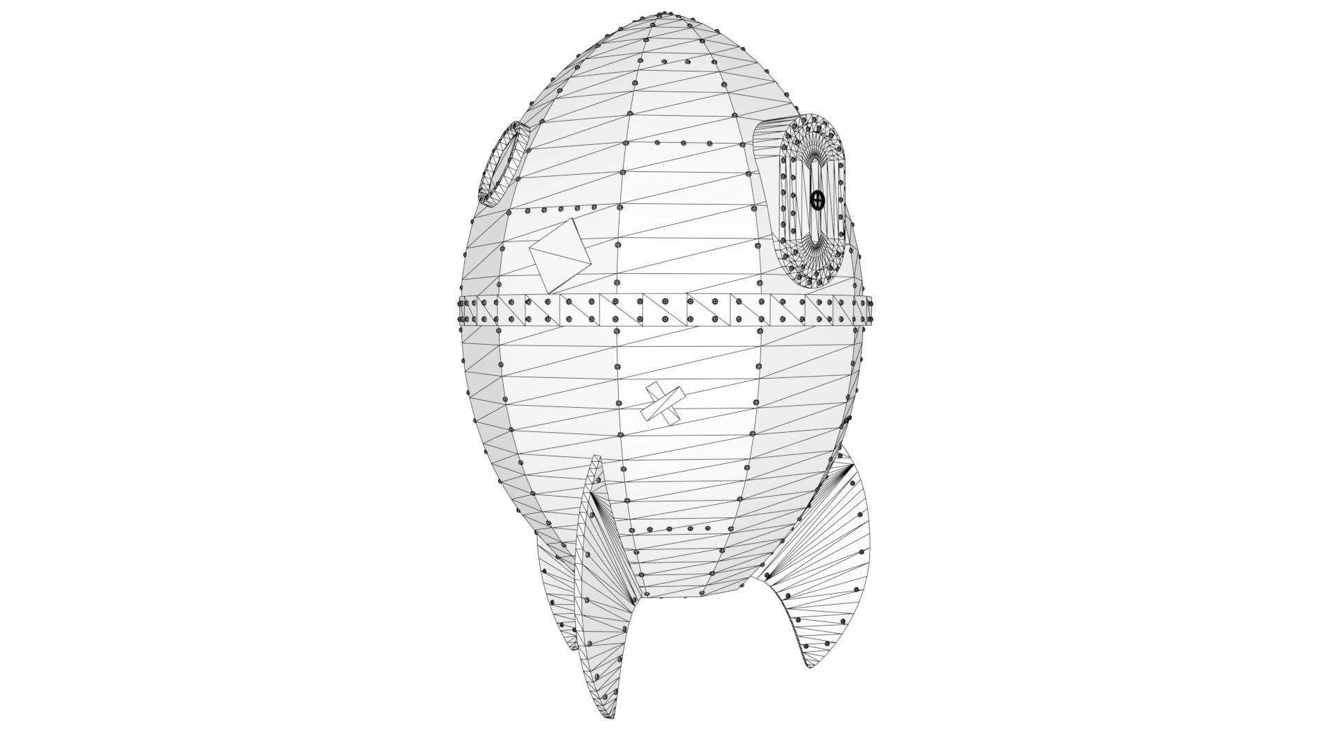 Moon Rocket - Wallace and Gromit 3D model_1