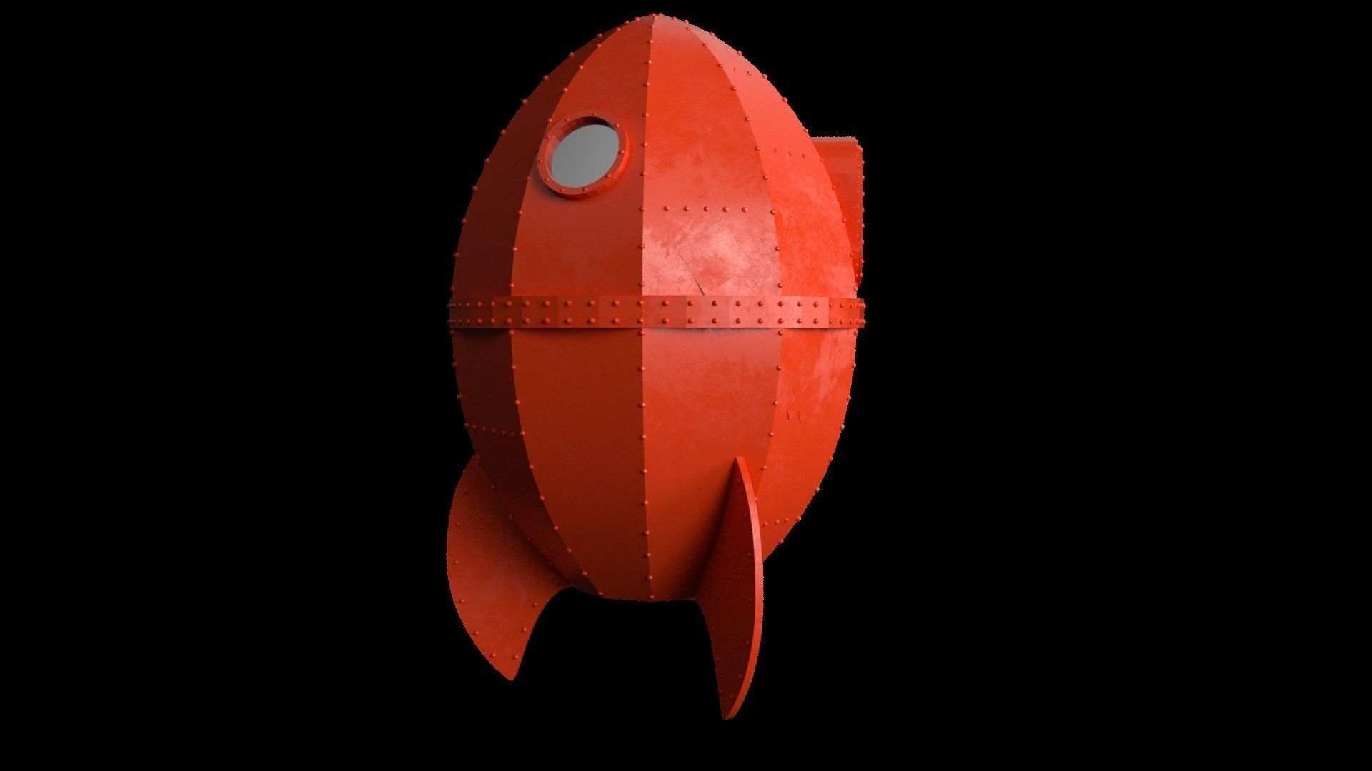 Moon Rocket - Wallace and Gromit 3D model_2