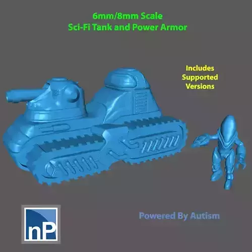 Battletech Tank and Power Armor Suit 6mm-8mm