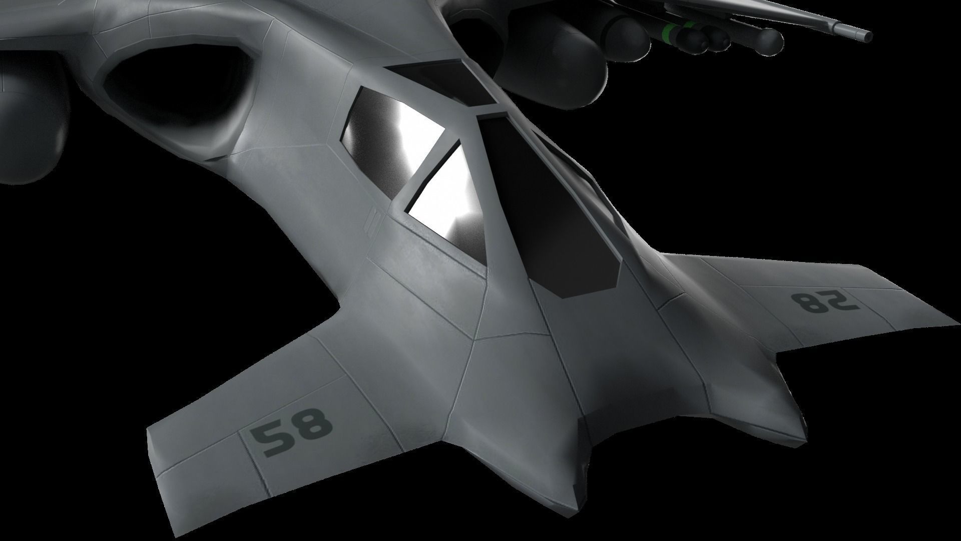 SA-43 Hammerhead spaceship 3D model_7