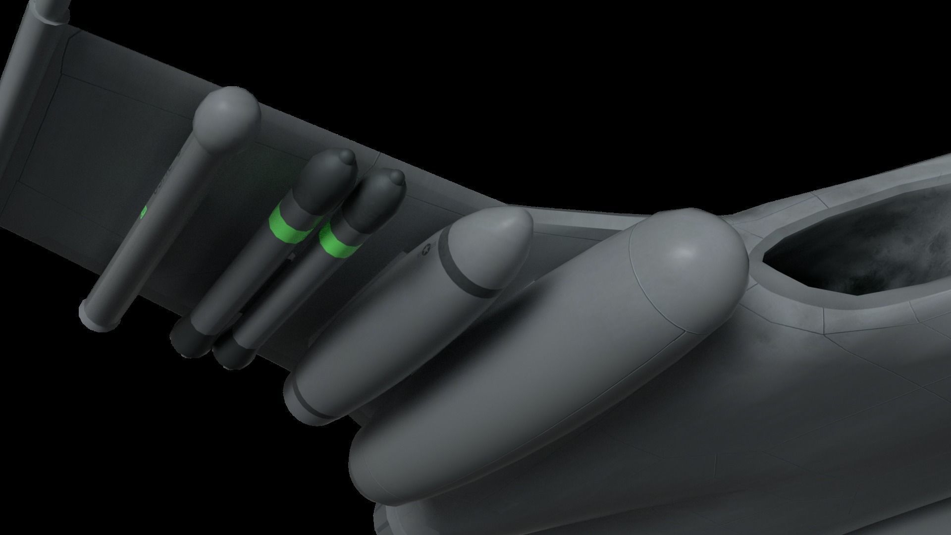 SA-43 Hammerhead spaceship 3D model_6