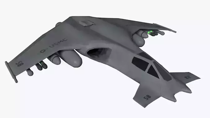 SA-43 Hammerhead spaceship 3D model