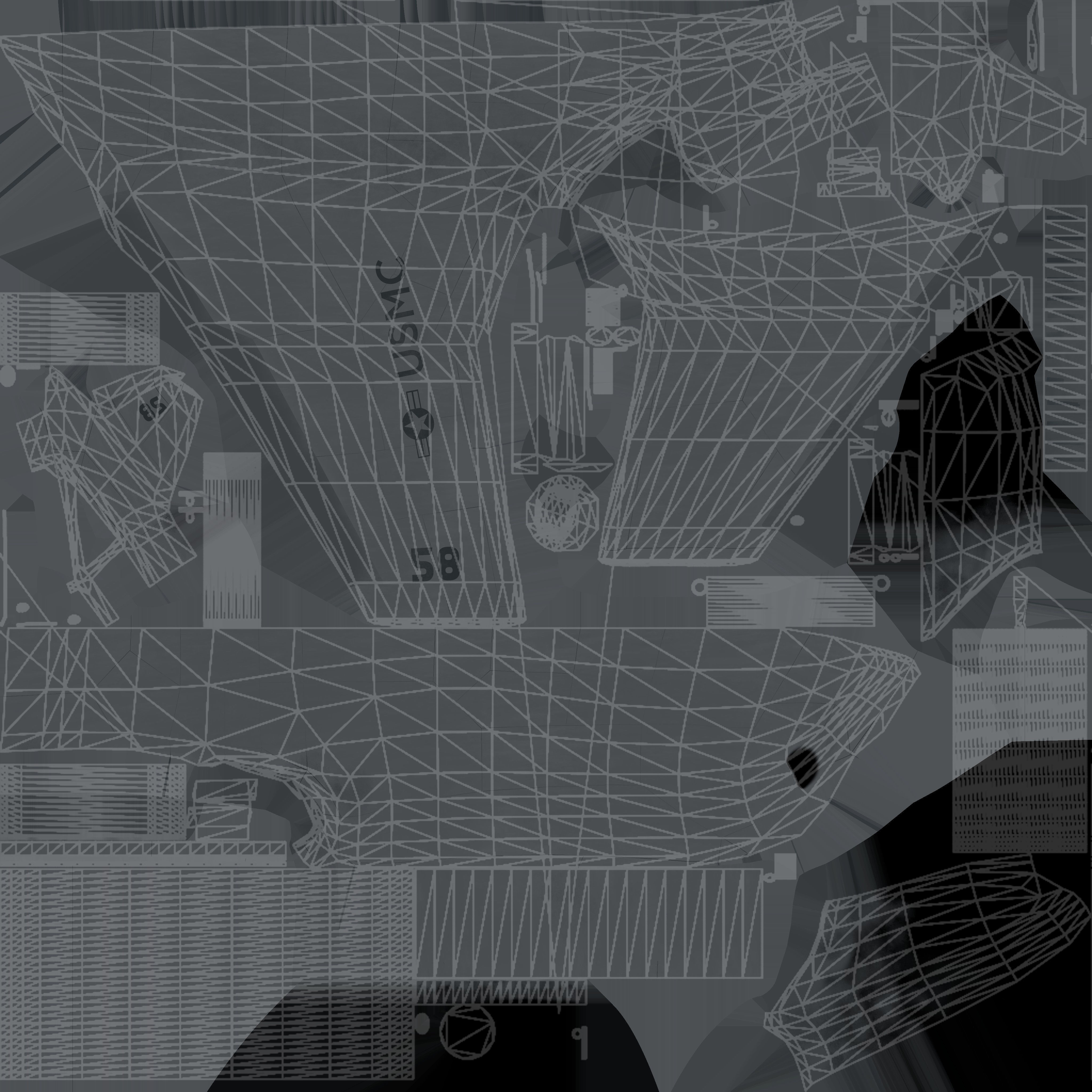 SA-43 Hammerhead spaceship 3D model_9