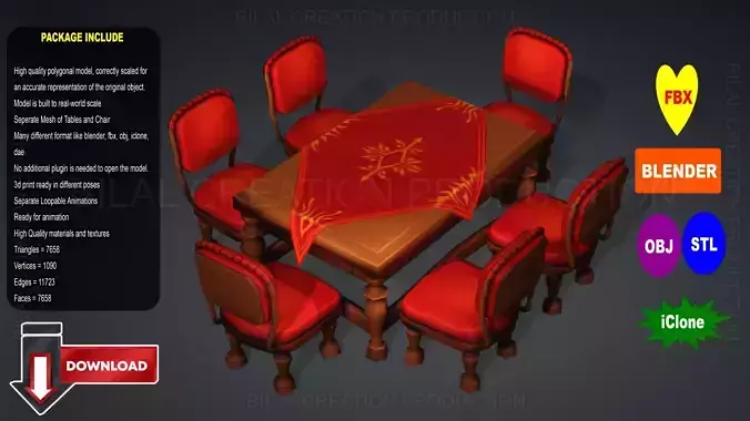 DINING TABLE 3D model