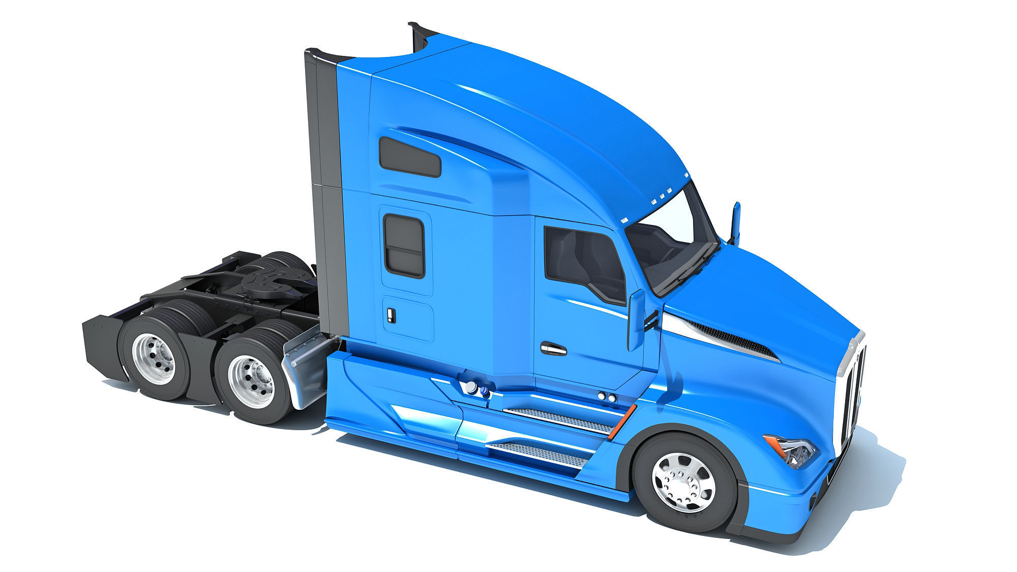 Generic Semi Truck 3D model_7