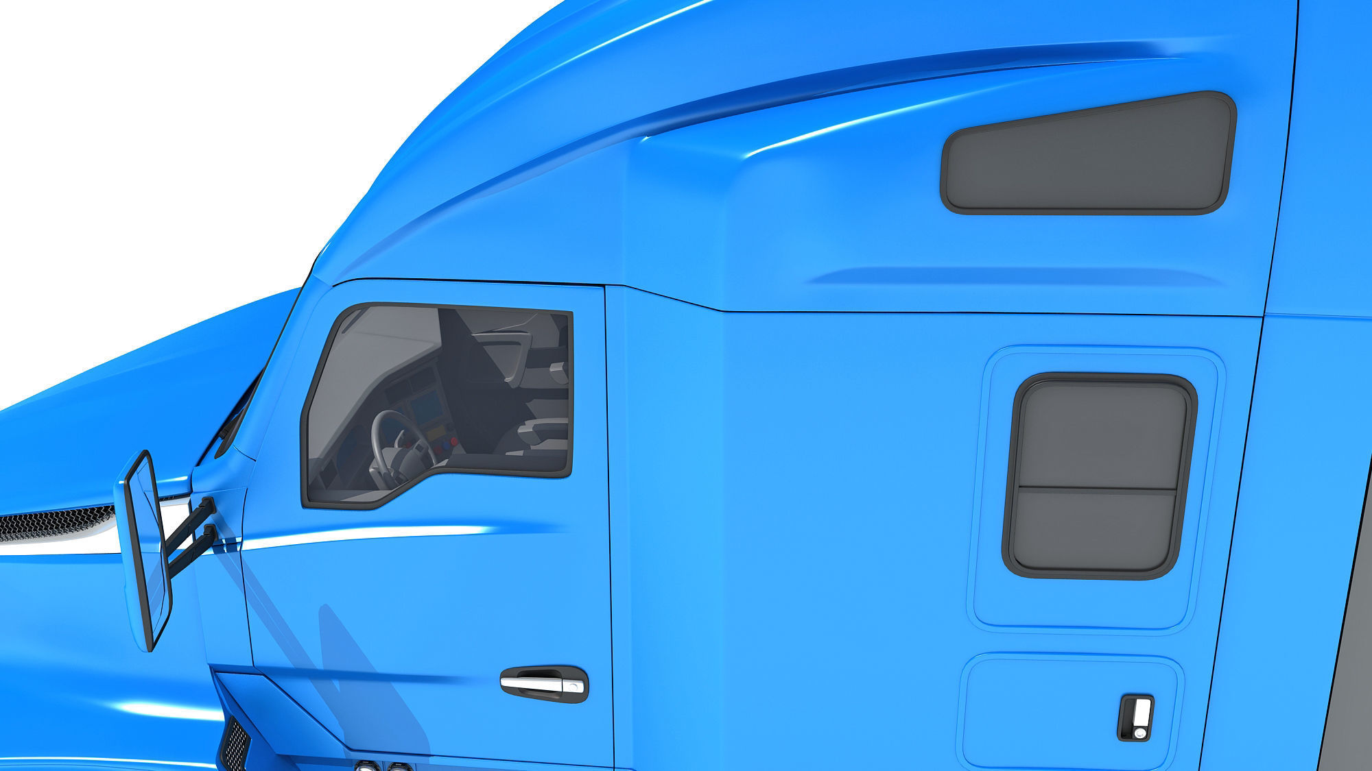 Generic Semi Truck 3D model_14
