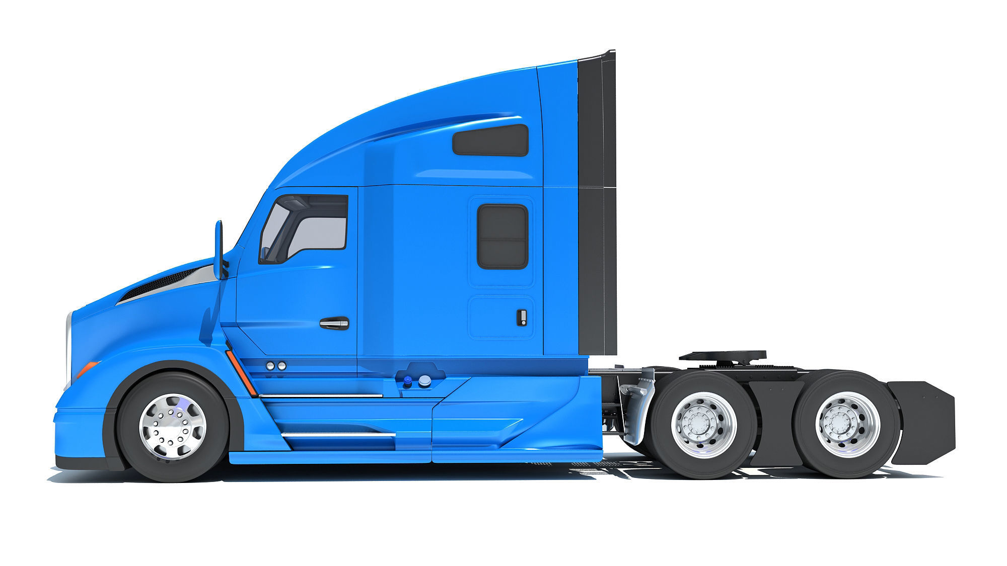 Generic Semi Truck 3D model_1