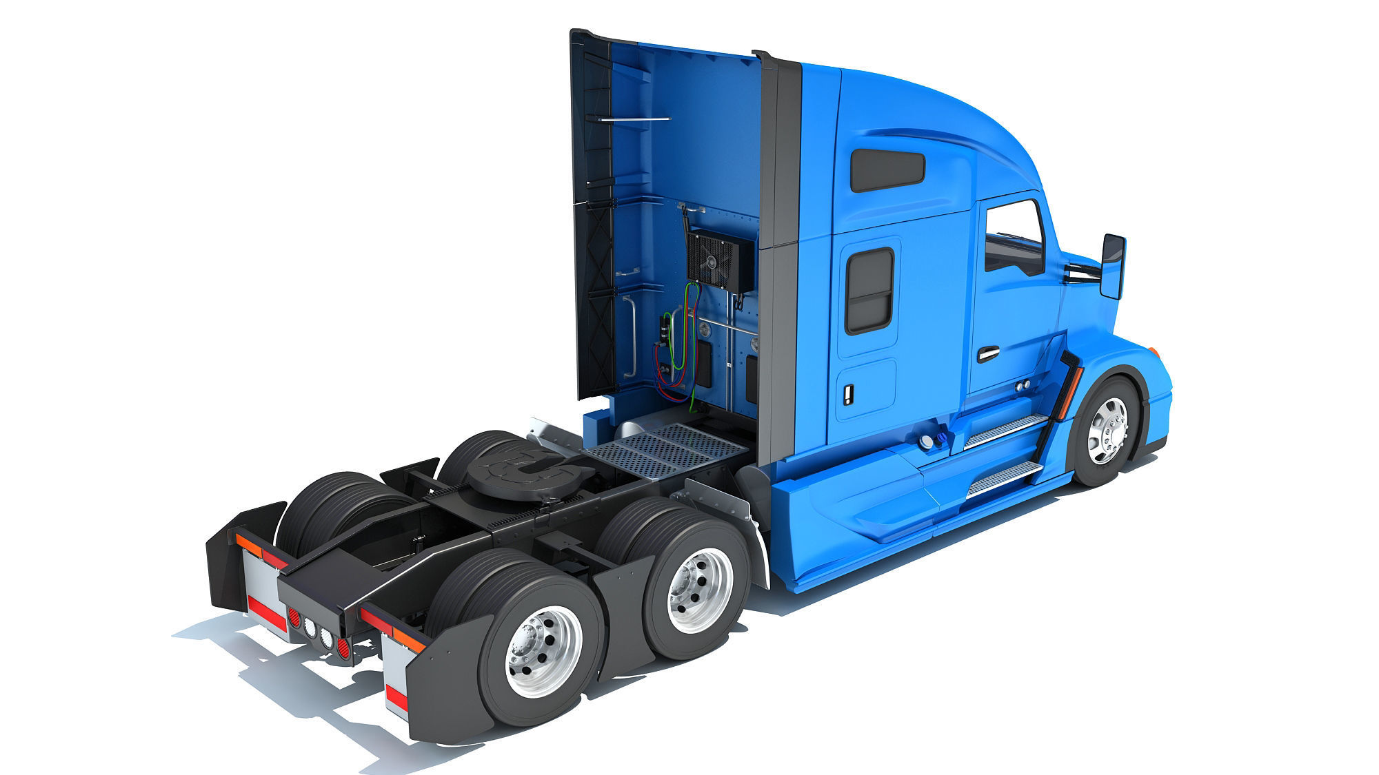 Generic Semi Truck 3D model_5