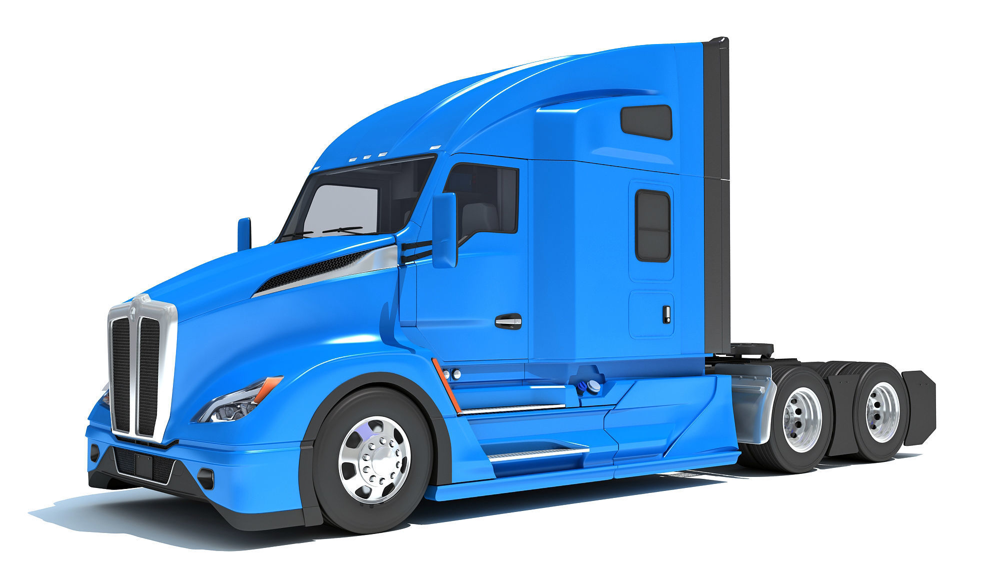 Generic Semi Truck 3D model_9