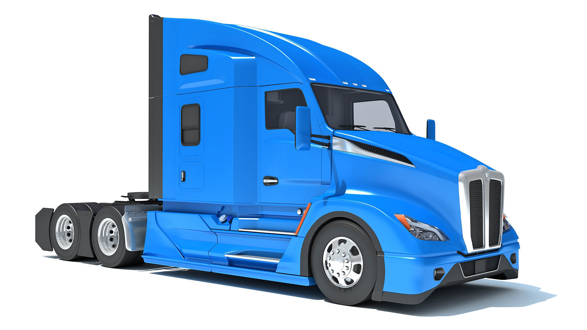 Generic Semi Truck 3D model_8