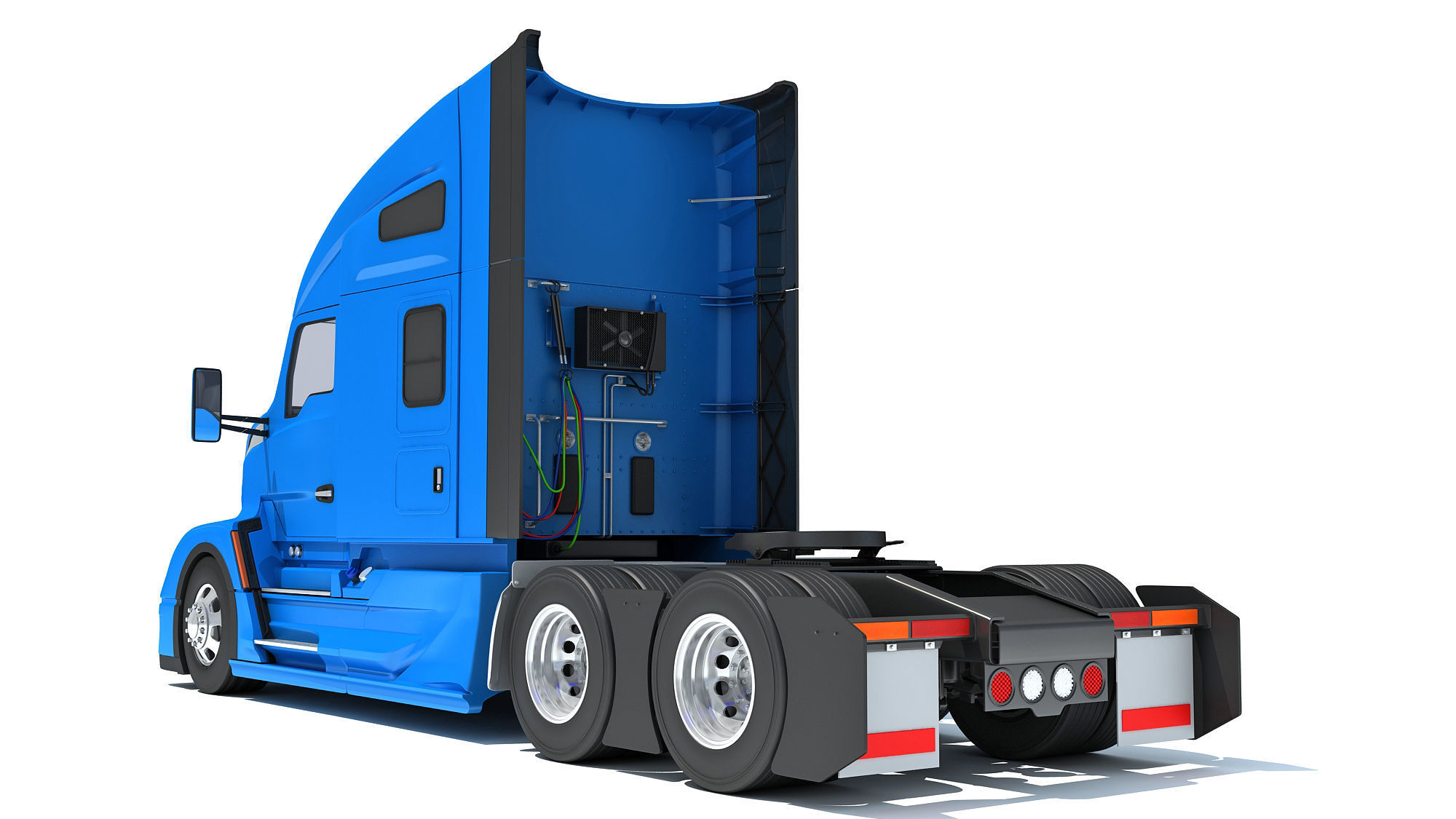 Generic Semi Truck 3D model_3