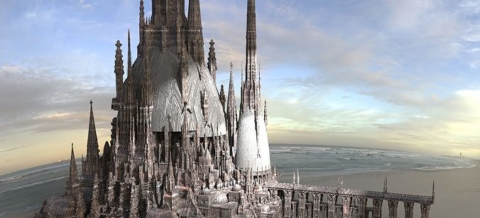 Barbarian Port City Extended Kit bash 3D model