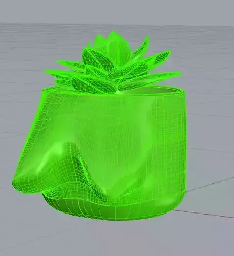 Plant in the boob planter Free 3D model