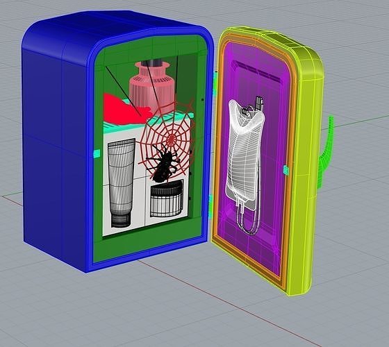 Halloween mini fridge 3D model