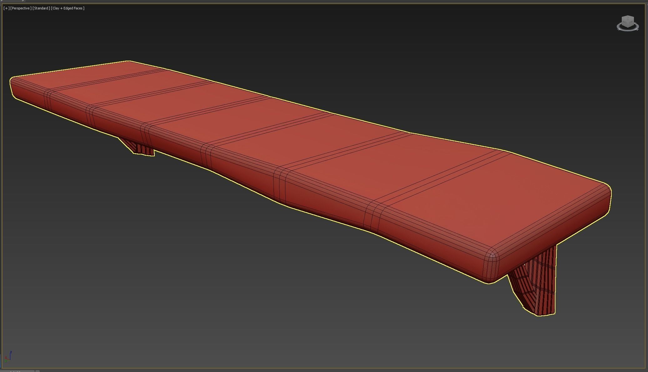 Book Shelf  Low-poly 3D model_5