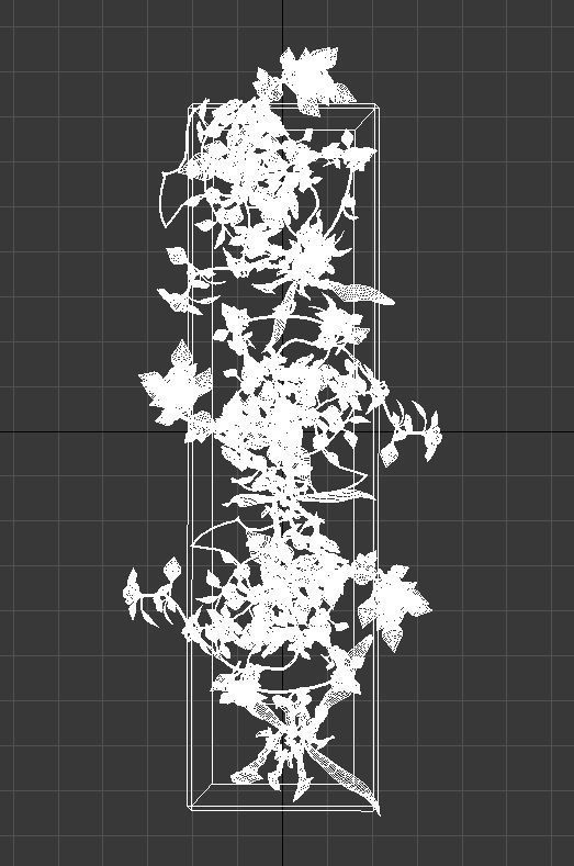 Concrete planter with plants 3D model_14