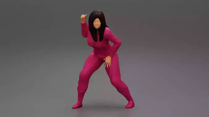 Beautiful Strong Assertive Woman Fantasy Style 3D print model