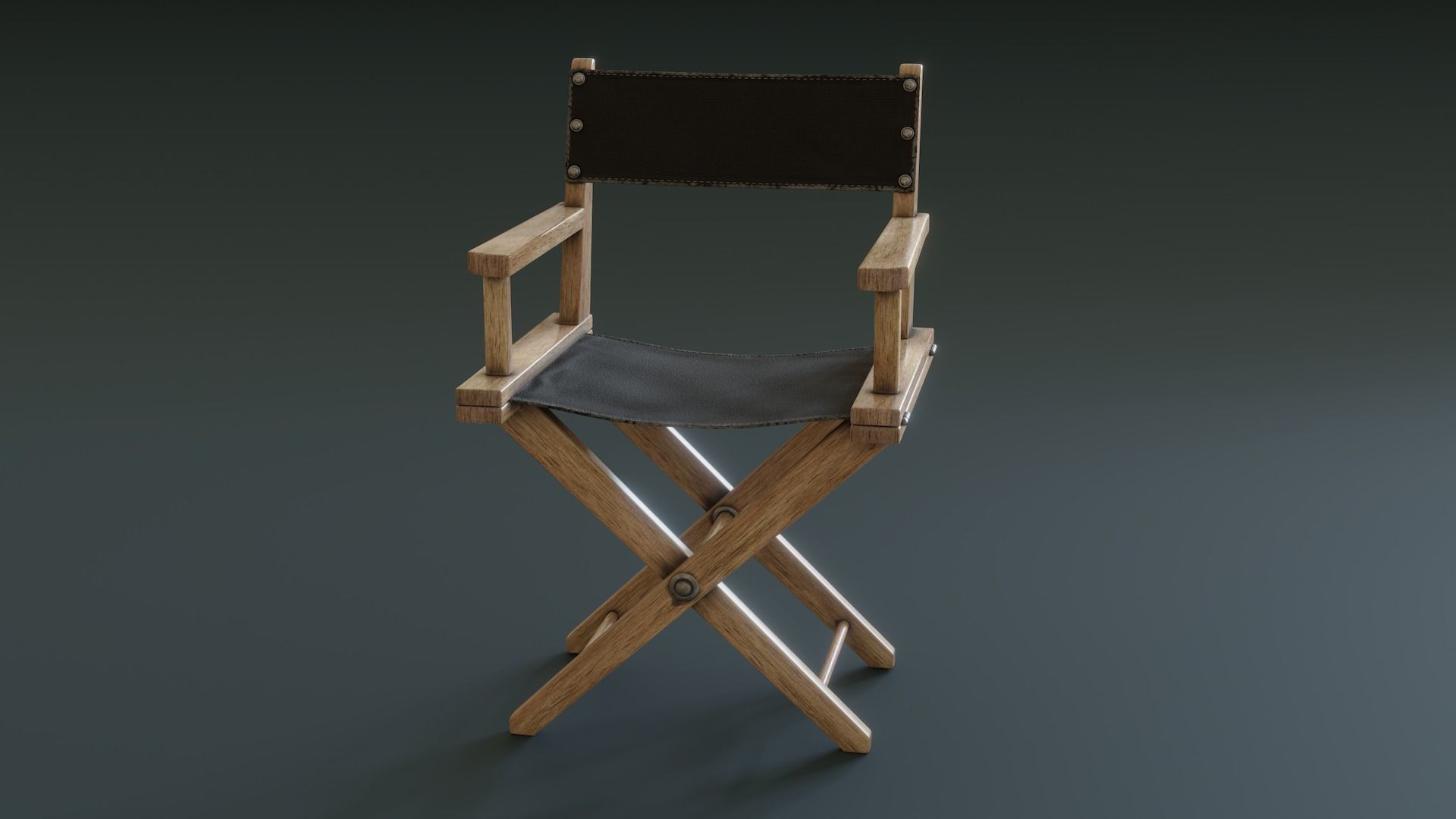 Director Chair Low-poly 3D model_3