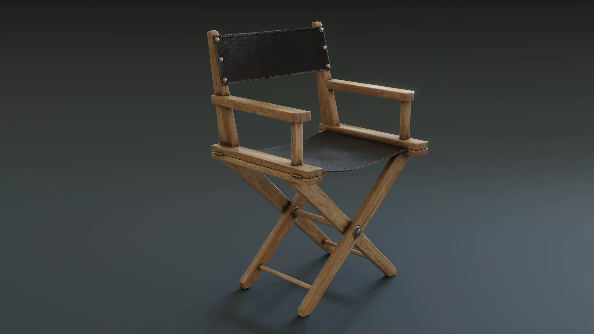 Director Chair Low-poly 3D model_0