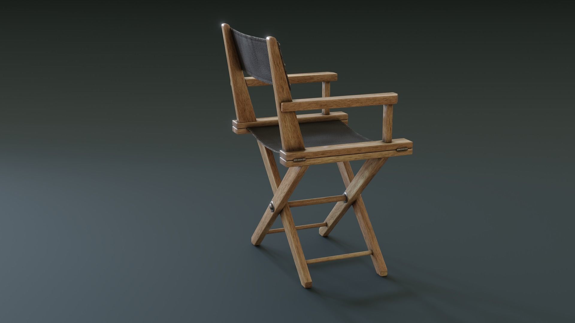 Director Chair Low-poly 3D model_2