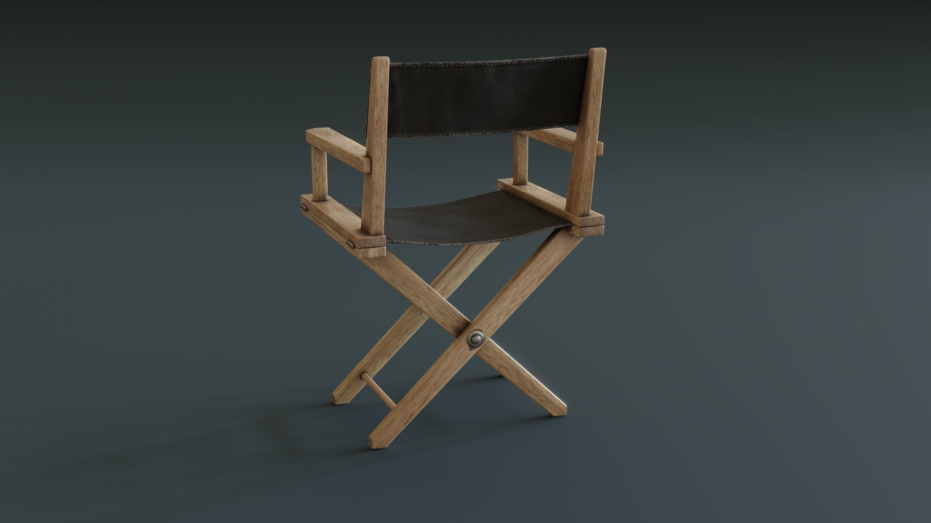 Director Chair Low-poly 3D model_4