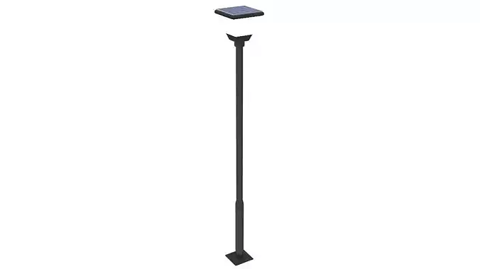 Outdoor lamp post solar 3D model