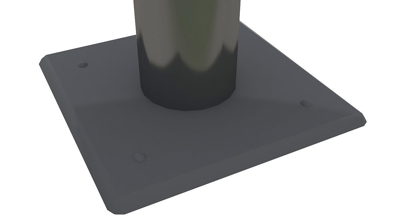 Outdoor lamp post solar 3D model_5