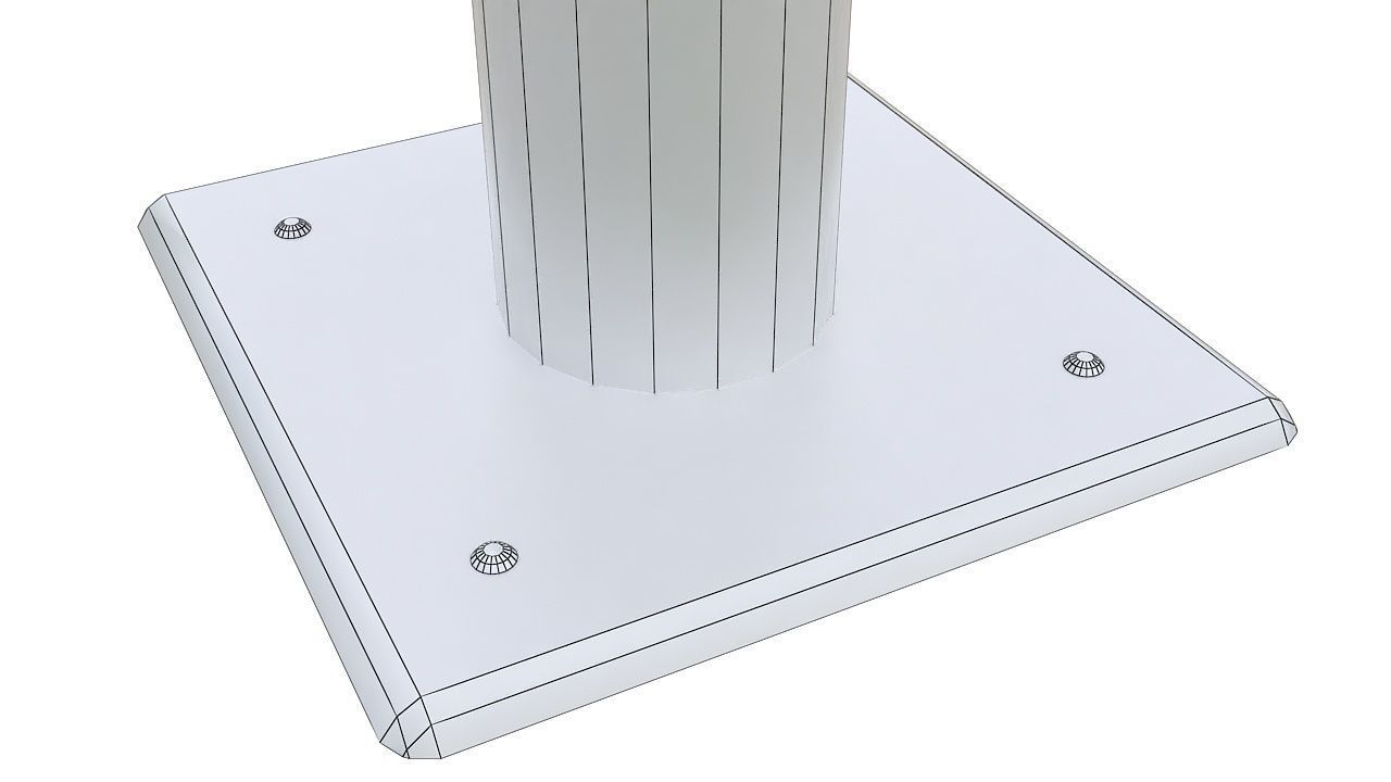 Outdoor lamp post solar 3D model_6