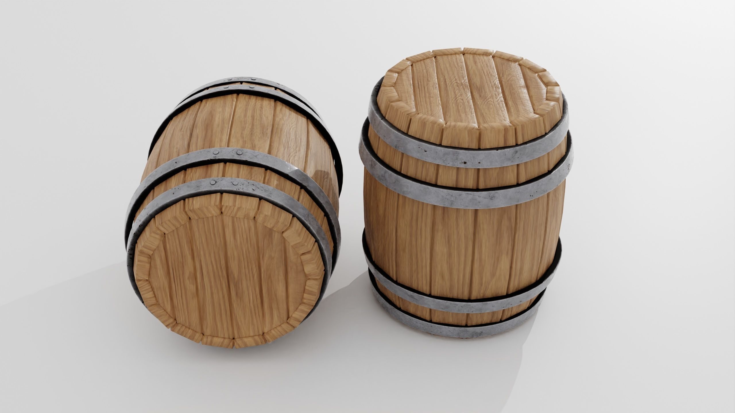Wooden barrel 02 3D model_27