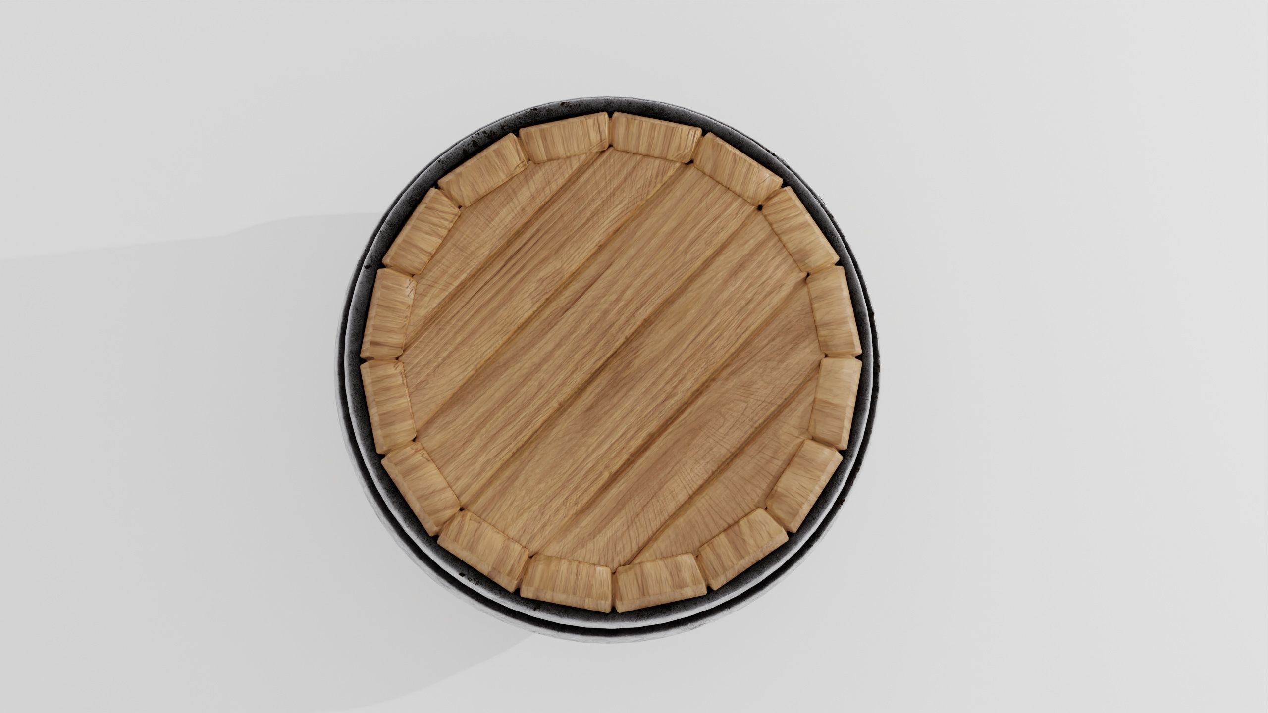 Wooden barrel 02 3D model_21