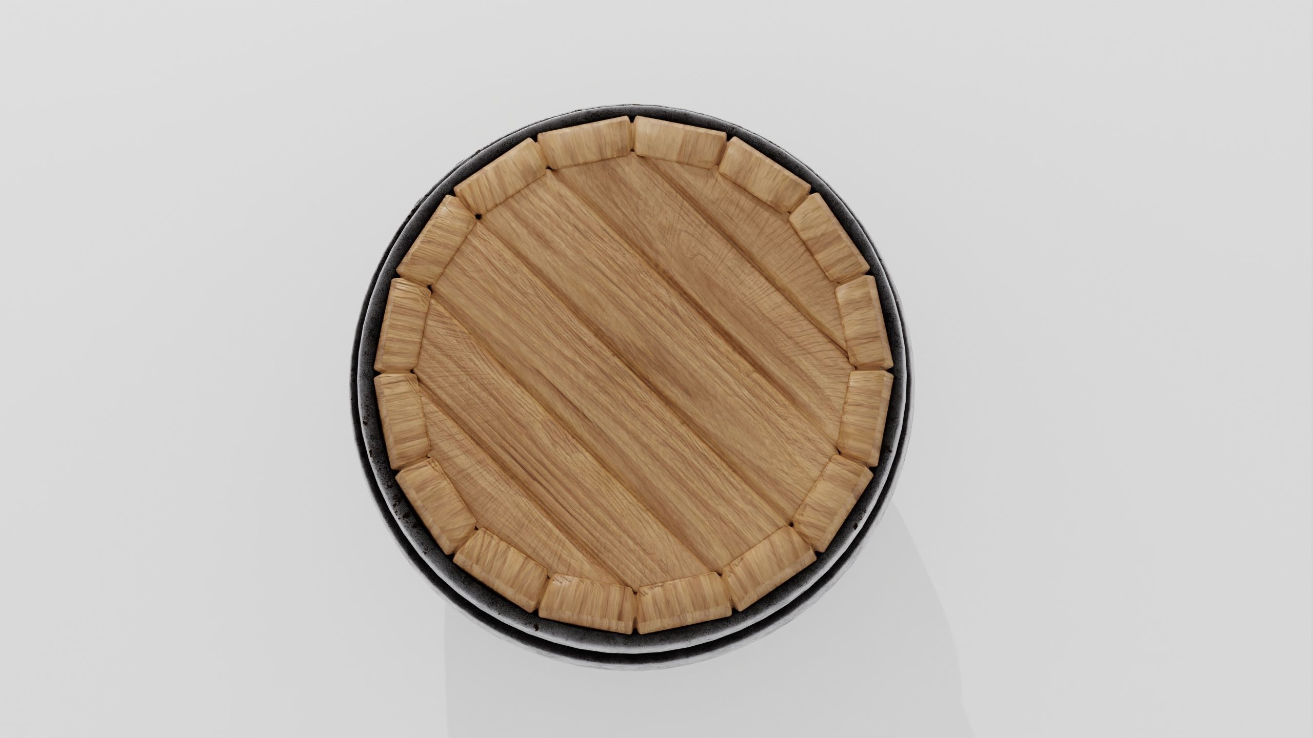 Wooden barrel 02 3D model_19