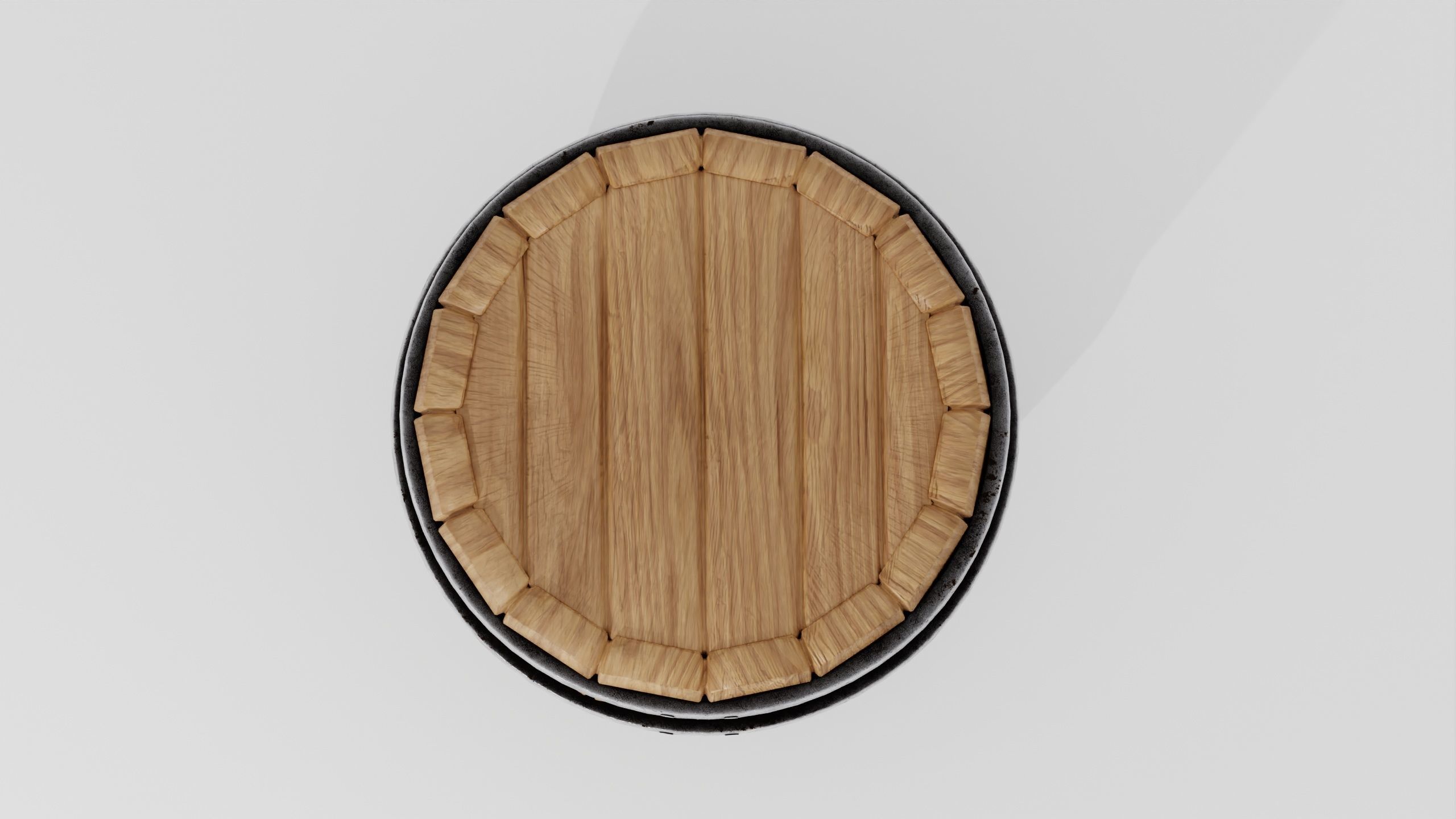 Wooden barrel 02 3D model_16