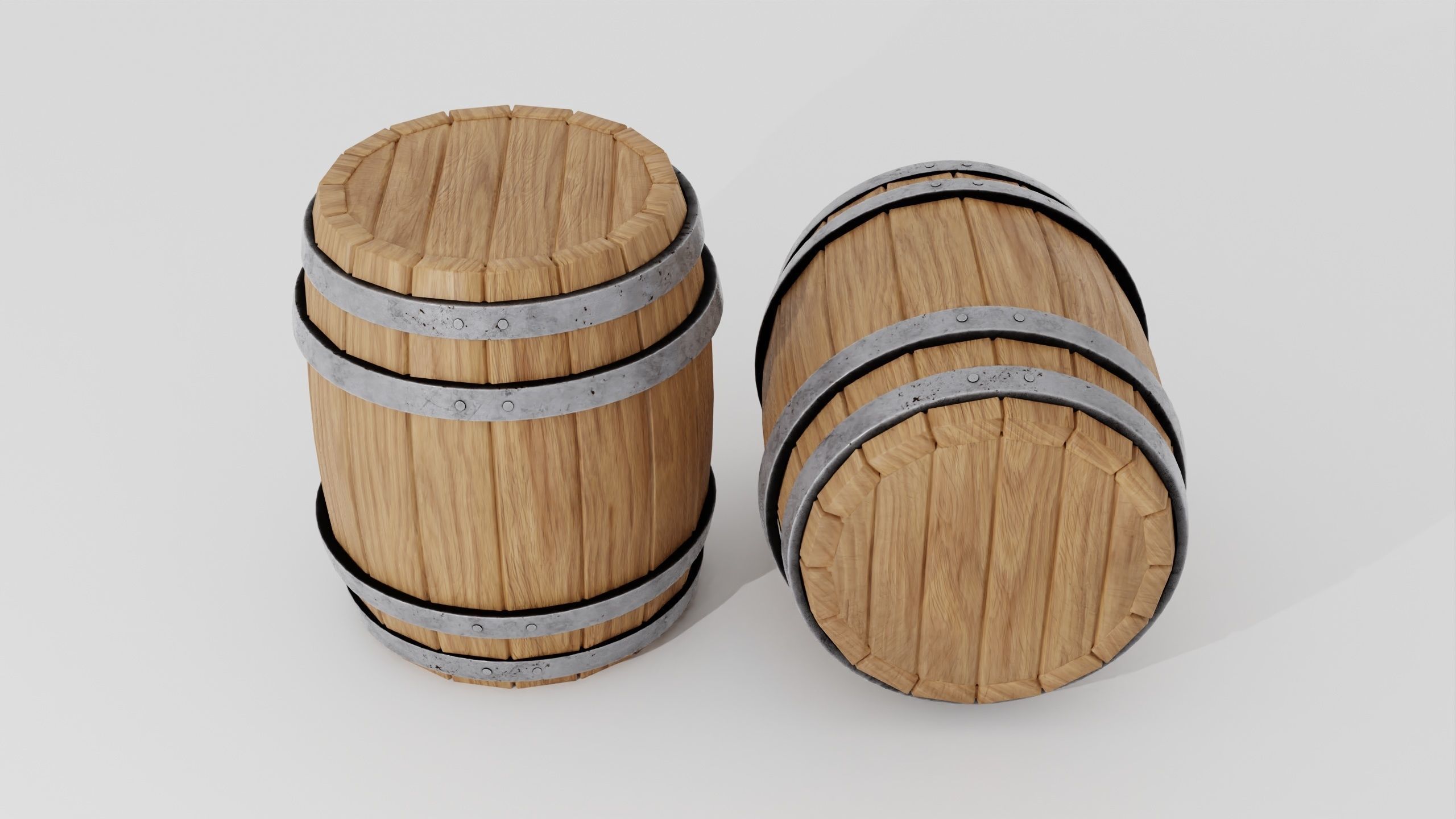 Wooden barrel 02 3D model_31