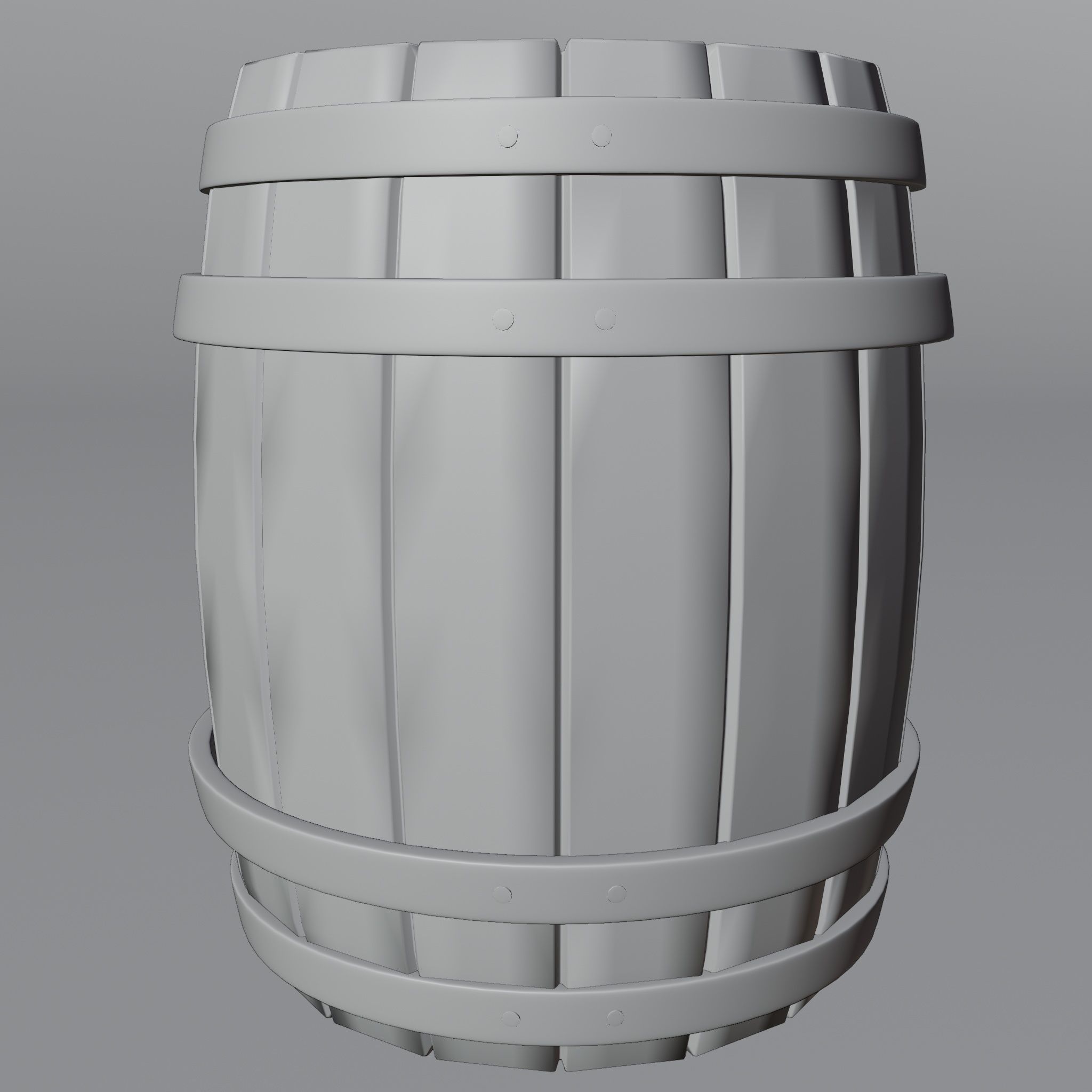 Wooden barrel 02 3D model_32