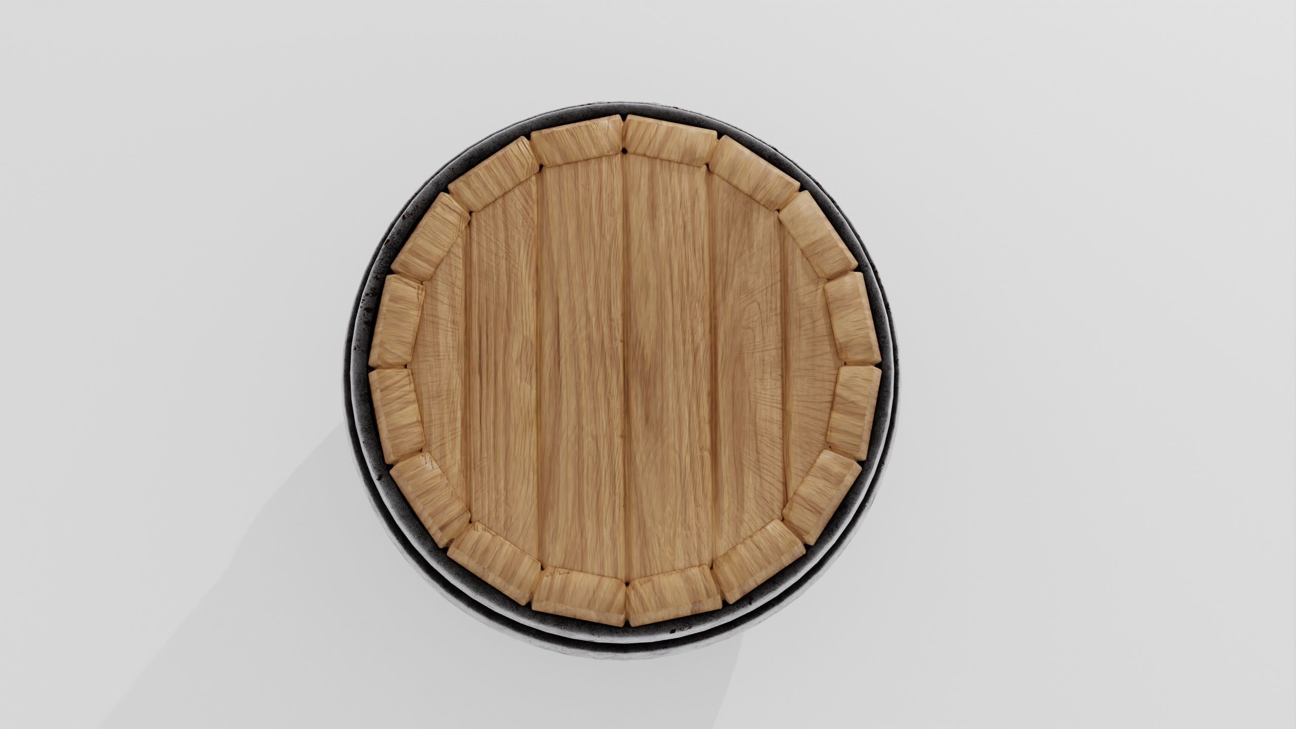Wooden barrel 02 3D model_20