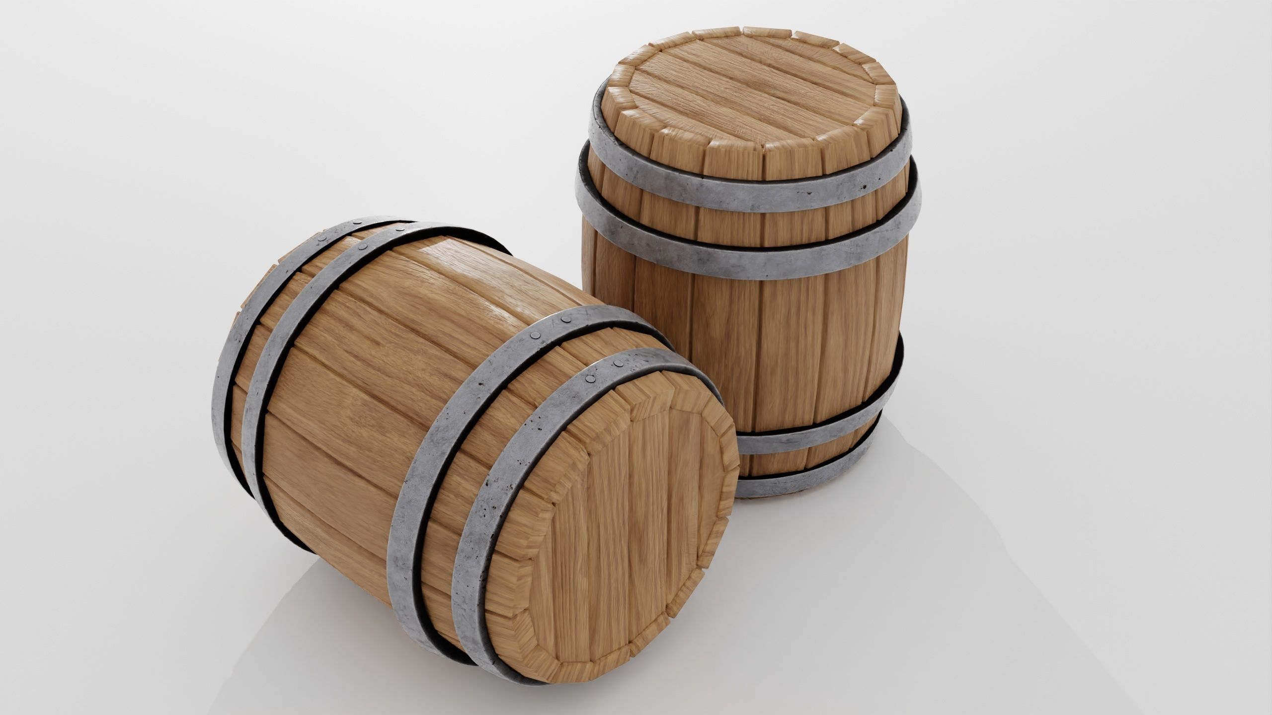 Wooden barrel 02 3D model_26