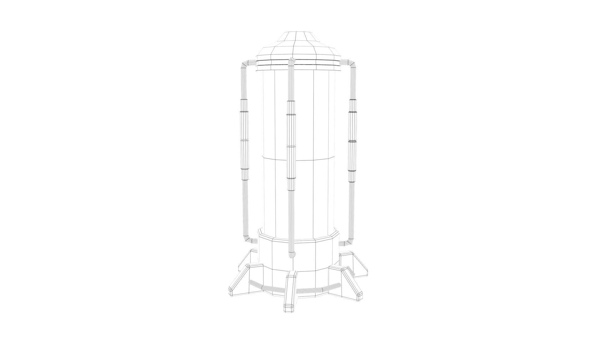 Incubator robot with ball in it Low-poly 3D model_16