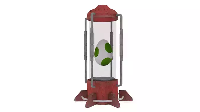 Incubator robot with ball in it Low-poly 3D model