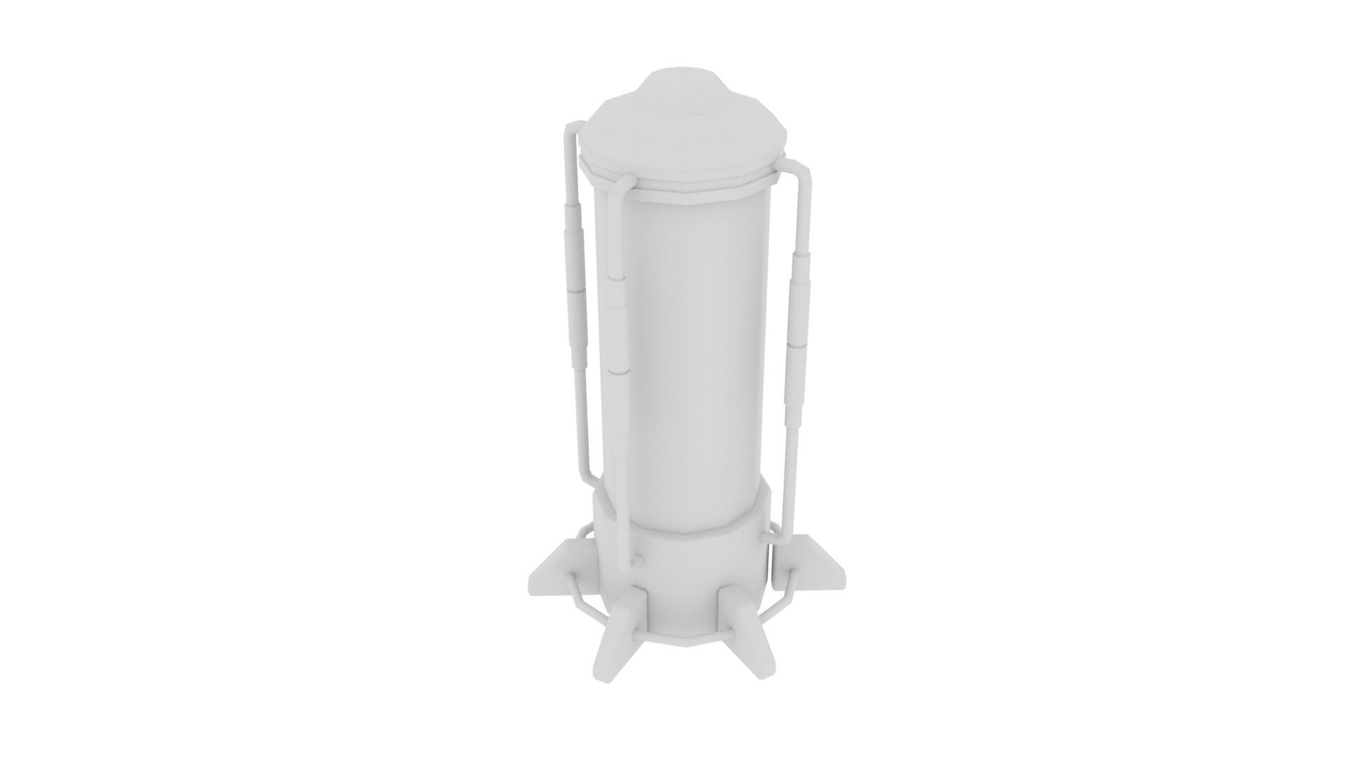 Incubator robot with ball in it Low-poly 3D model_11