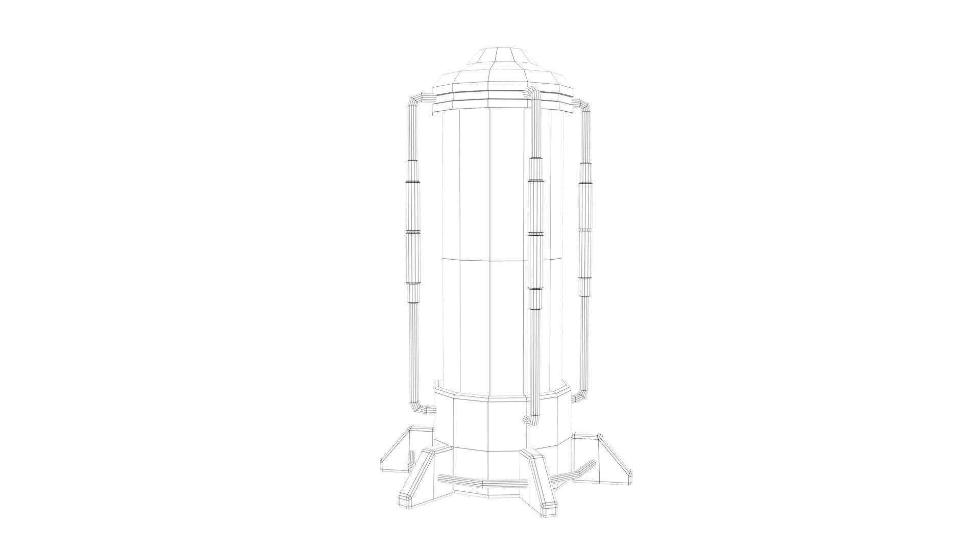 Incubator robot with ball in it Low-poly 3D model_21