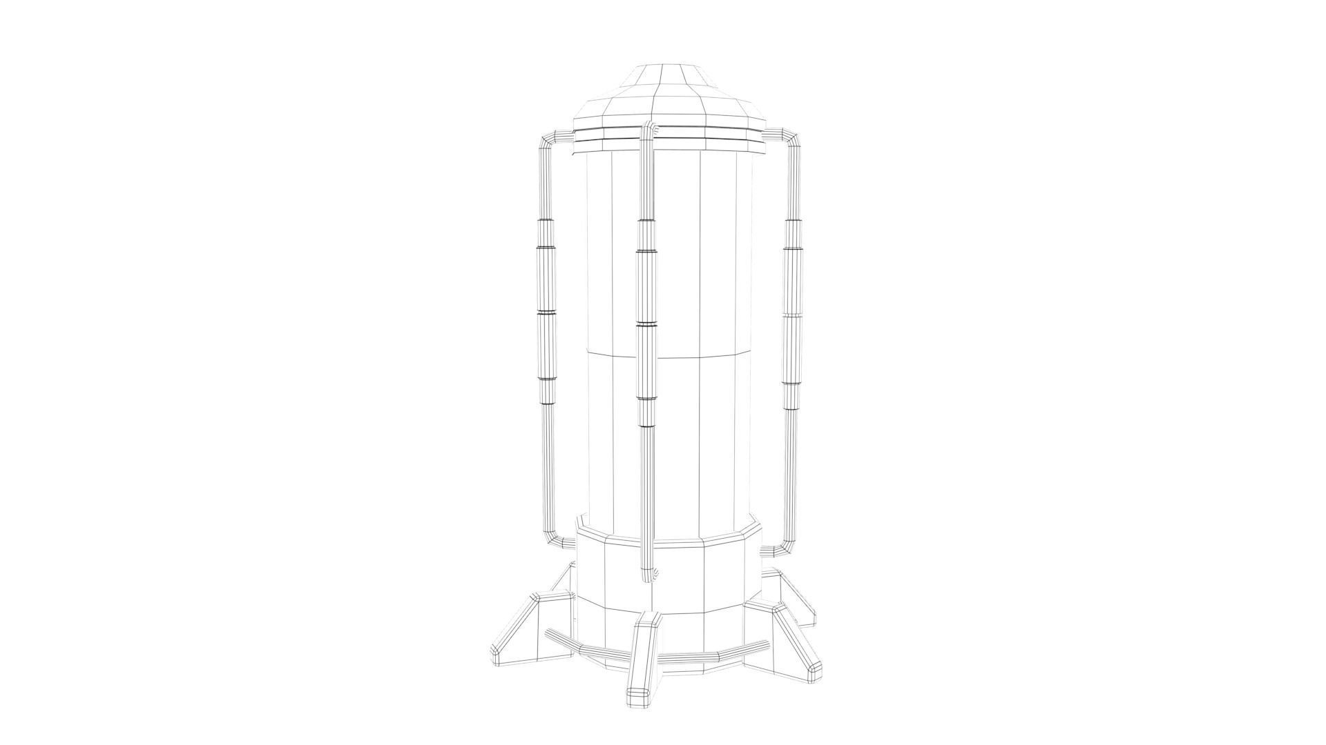 Incubator robot with ball in it Low-poly 3D model_17