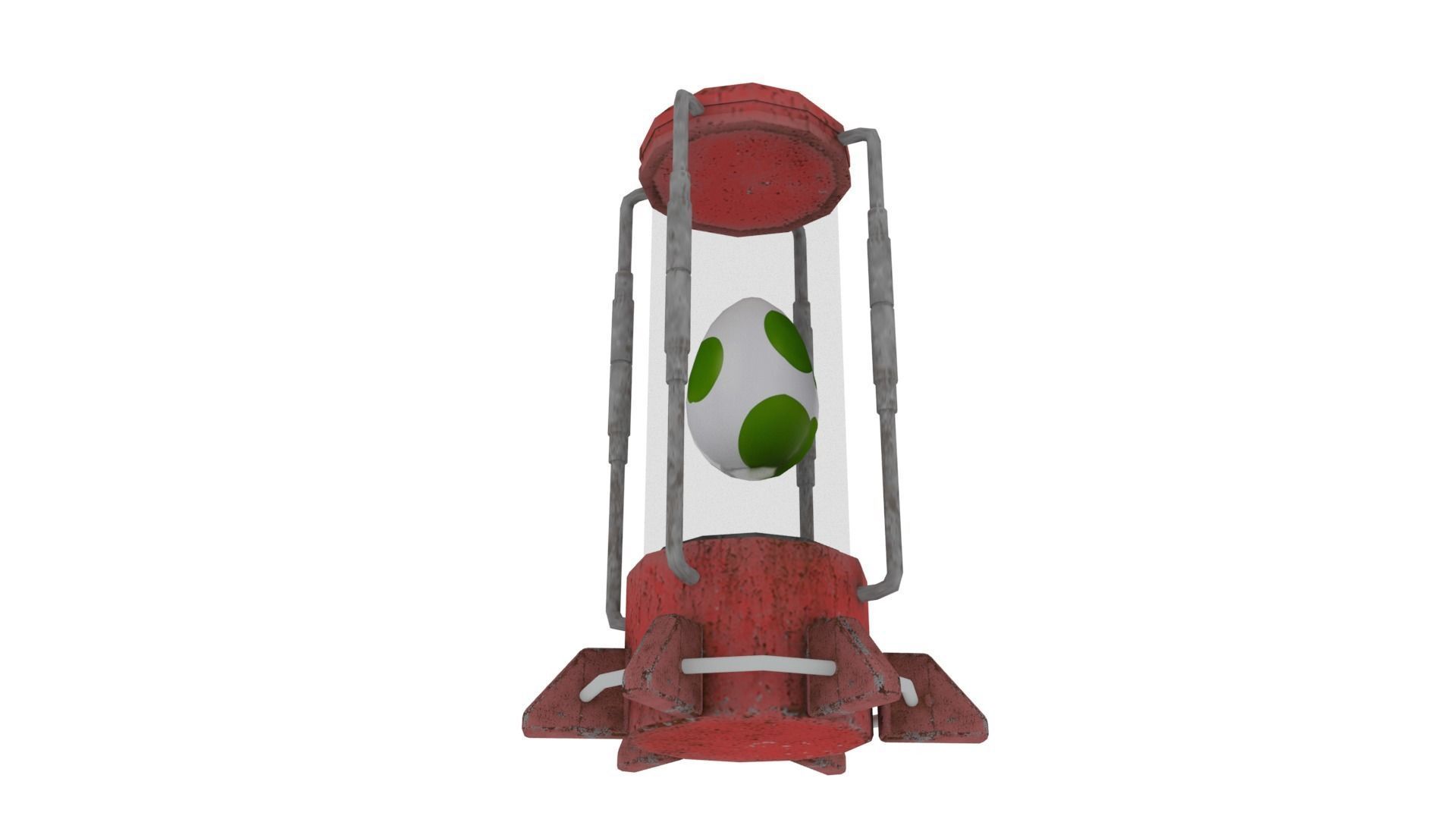 Incubator robot with ball in it Low-poly 3D model_4