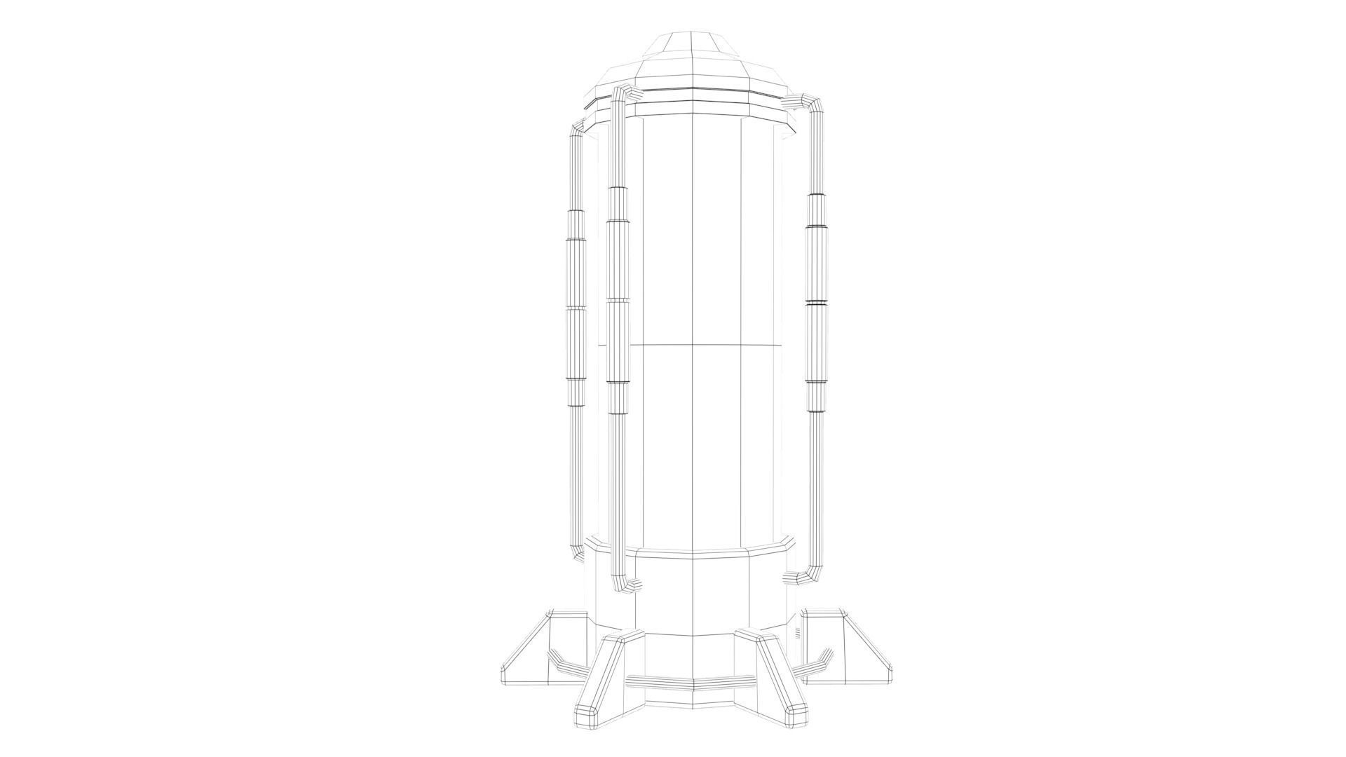 Incubator robot with ball in it Low-poly 3D model_19