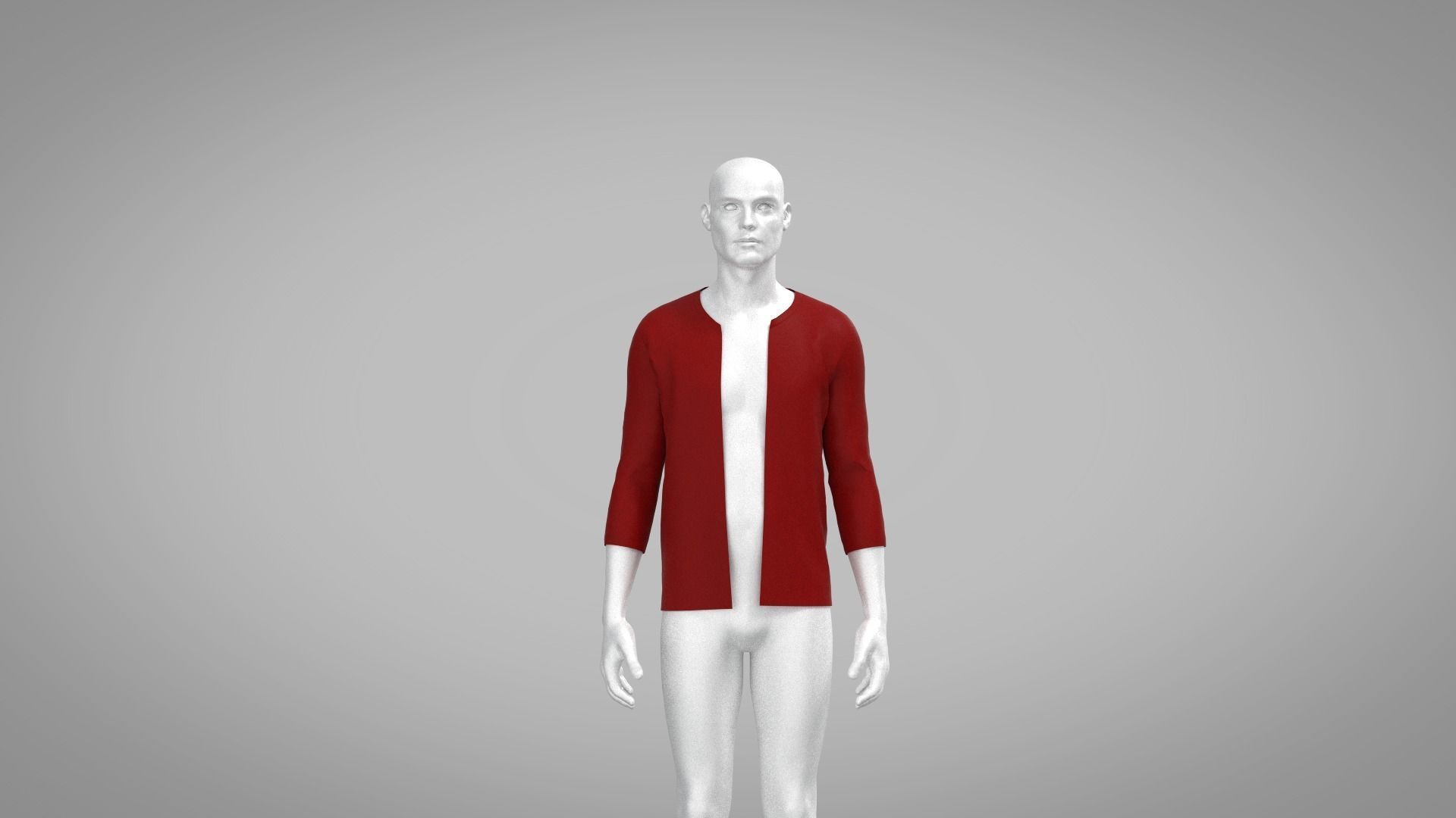 jacket mannequin wearing sweater Low-poly 3D model_3