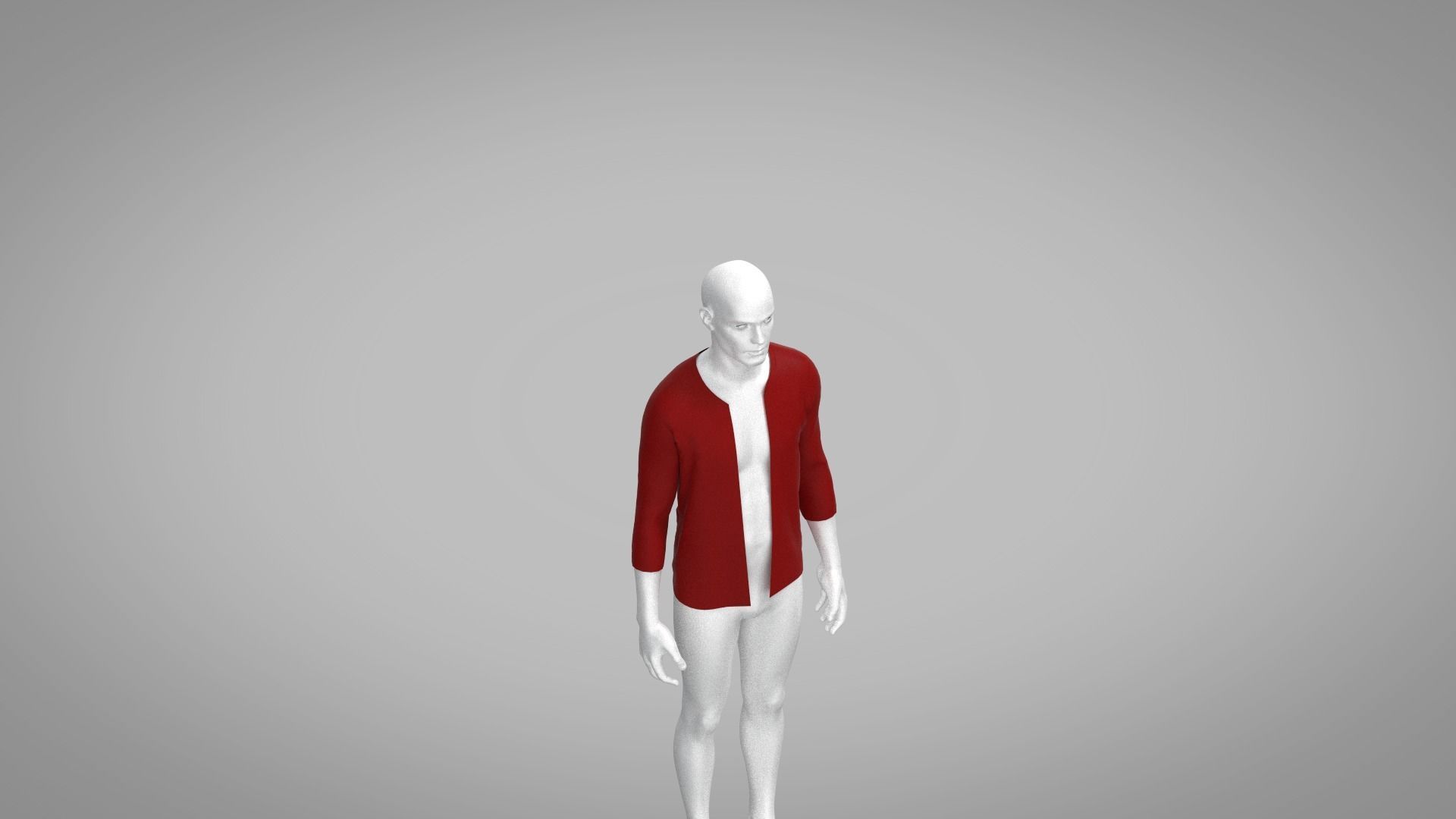 jacket mannequin wearing sweater Low-poly 3D model_7