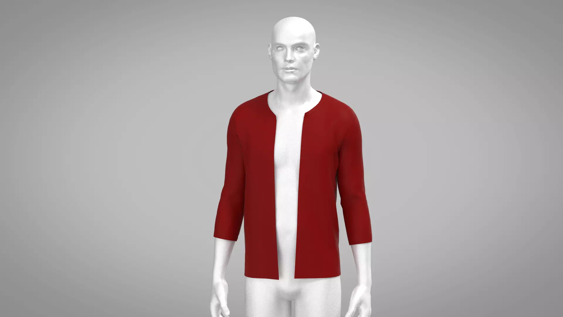 jacket mannequin wearing sweater Low-poly 3D model_0