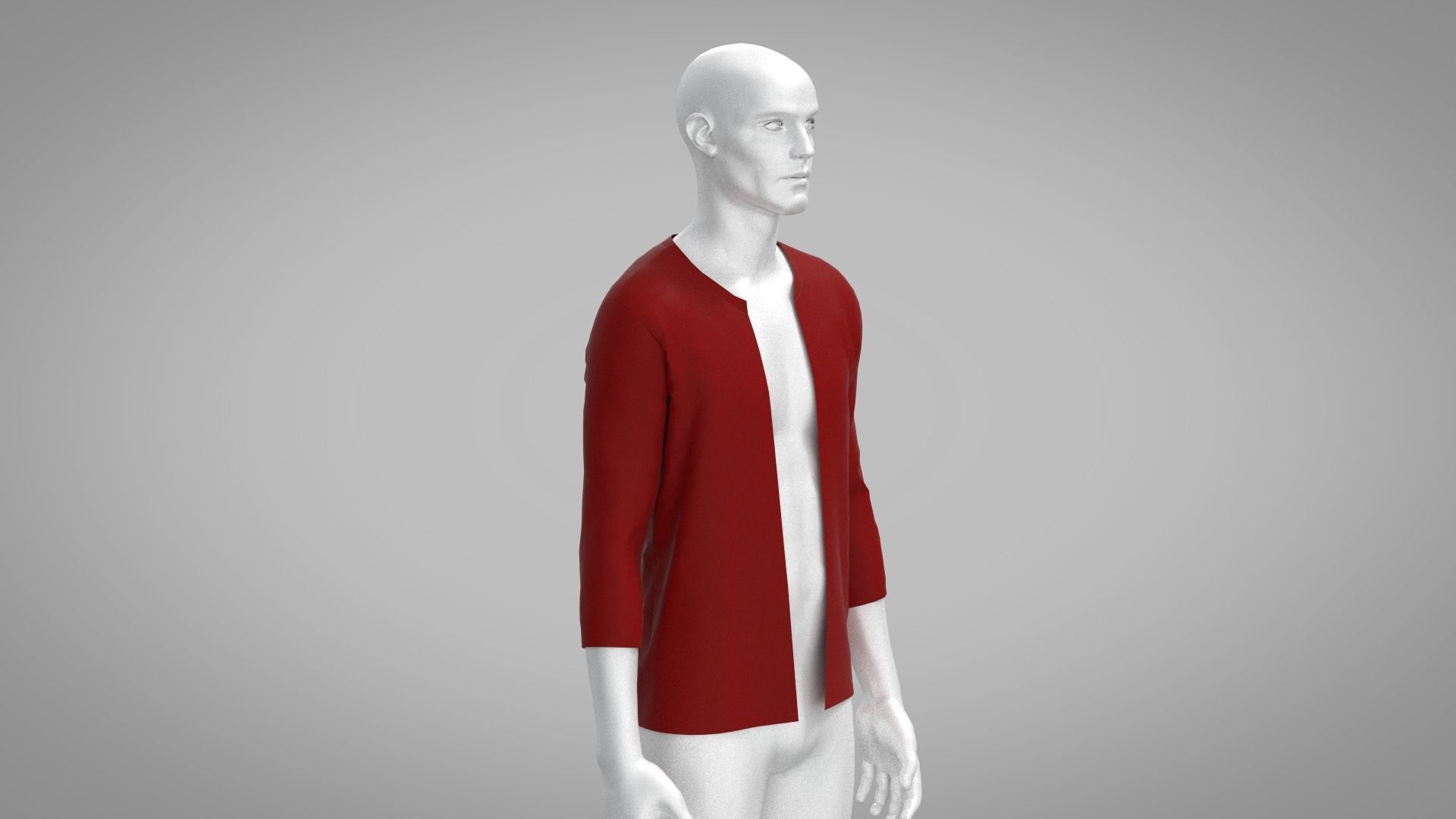jacket mannequin wearing sweater Low-poly 3D model_1